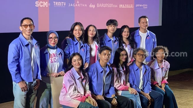 Konferensi Pers film Rangga & Cinta di kawasan Senayan, Jakarta Pusat pada Senin, 28 Juli 2025. [Suara.com/Tiara Rosana]