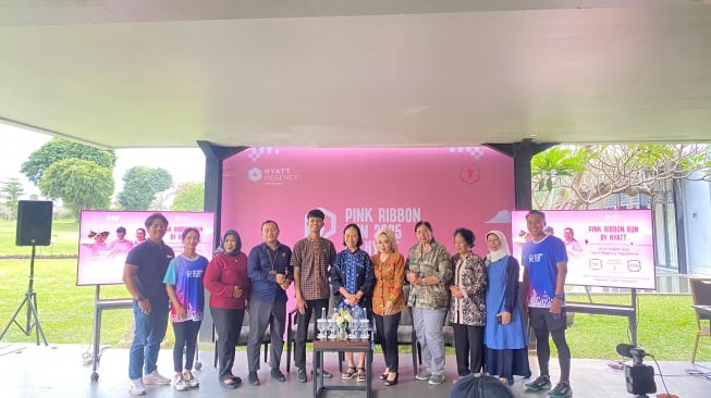 Konferensi pers Pink Ribbon Run 2025 yang digelar di Hyatt Regency Yogyakarta pada Selasa, 29 Juli 2025 (SuaraJogja/Dita)