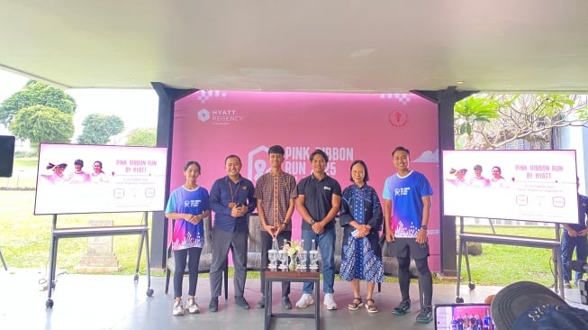 Konferensi pers Pink Ribbon Run 2025 yang digelar di Hyatt Regency Yogyakarta pada Selasa, 29 Juli 2025 (SuaraJogja/Dita)