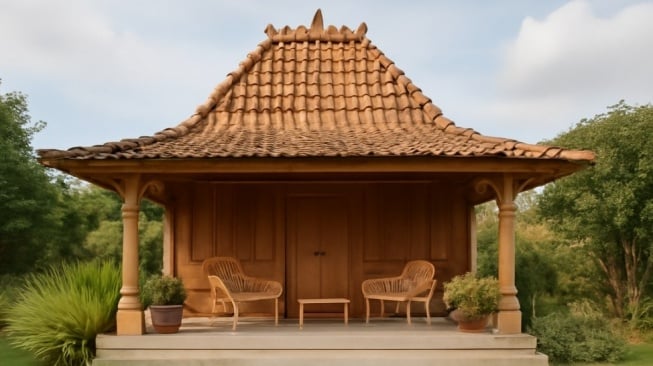 7 Ide Desain Teras Joglo Kekinian, Cocok untuk Rumah Besar Hingga Minimalis