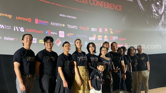 Konferensi pers film Pamali: Tumbal di kawasan Kuningan, Jakarta Selatan pada Selasa, 29 Juli 2025. [Suara.com/Tiara Rosana]