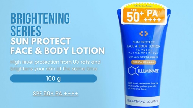 Body lotion SPF 50. (Shopee)