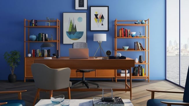 Warna cat terbaik untuk ruang kerja. (Pexels/Huseyn Kamaladdin)