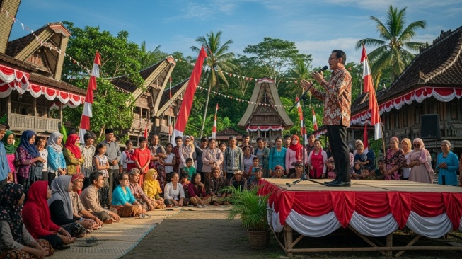 Sambutan Ketua RT di acara HUT ke-80 RI (Google Studio AI)