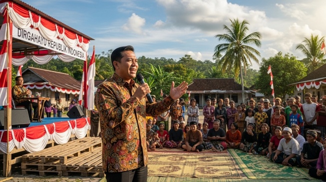 Sambutan Ketua RT di acara HUT ke-80 RI (Google Studio AI)