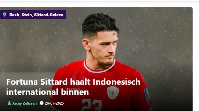 Dikontrak 2 Tahun Fortuna Sittard, Berapa Gaji Justin Hubner? (Tangka layar)