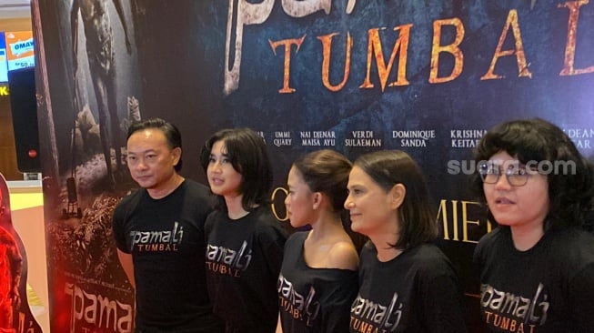 Konferensi pers film Pamali: Tumbal di kawasan Kuningan, Jakarta Selatan pada Selasa, 29 Juli 2025. [Suara.com/Tiara Rosana]