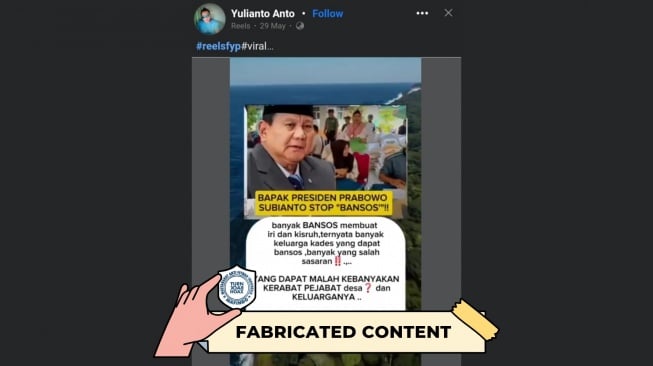 CEK FAKTA, Program Bansos Diakhiri di Era Prabowo. [TurnBackHoax.id]