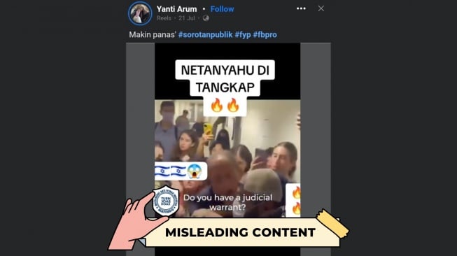 CEK FAKTA, Video Penangkapan Benjamin Netanyahu Beredar. [TurnBackHoax.id]