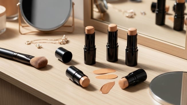 4 Rekomendasi Foundation Stick Terbaik: Tinggal Sat Set, Makeup Flawless Seharian!