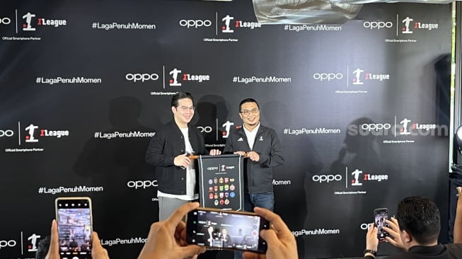 Oppo jadi sponsor BRI Super League 2025-2027. [Suara.com/Dicky Prastya]