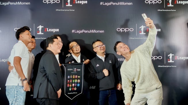 Foto bersama kolaborasi OPPO dan BRI Super League (Dok: OPPO Indonesia)