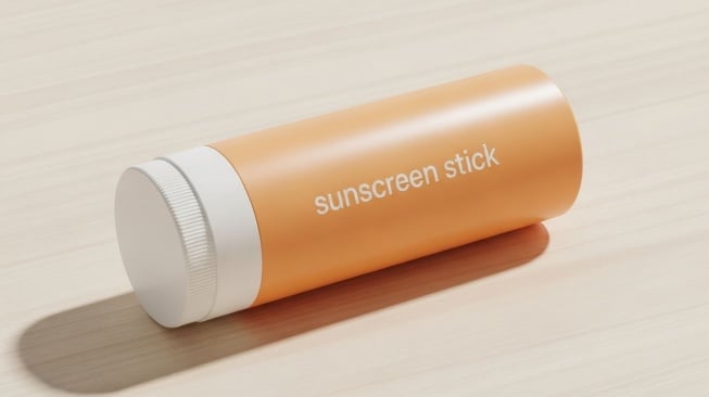 Ilustrasi sunscreen stick. (Google AI Studio)