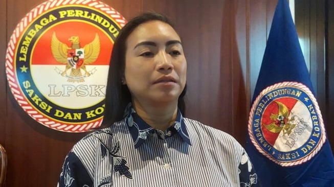 Ketua Umum Jaringan Nasional Anti Tindak Pidana Perdagangan Orang (TPPO) yang juga anggota DPR RI, Rahayu Saraswati. Ia mengemukakan keberadaan rumah bordil di IKN untuk melayani pekerja. [Suara.com/Lilis]
