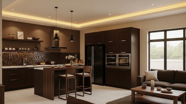 8 Desain Dapur Terbuka Rumah Tipe 36, Solusi Hunian Mungil Lebih Fungsional dan Estetik!