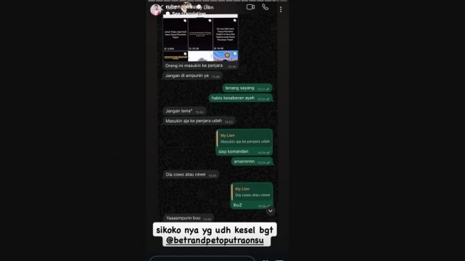 Betrand Peto Desak Ruben Onsu Penjarakan Pelaku Fitnah Ayah Kandung Thalia. [Instagram]