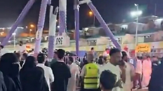 Viral Video Detik-Detik Wahana Bermain di Arab Saudi Patah, 23 Orang Terluka