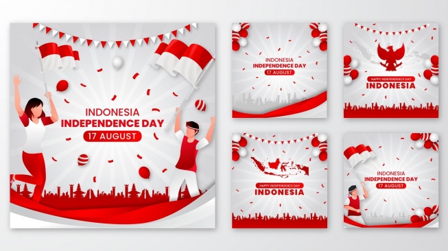 ilustrasi twibbon 17 Agustus 2025 (freepik)