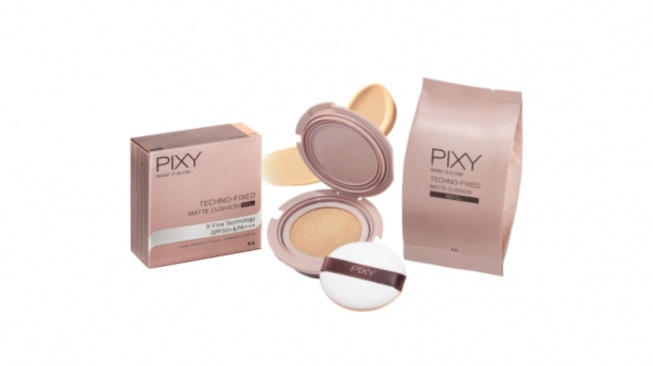 Pixy Make It Glow Techno Fixed Matte Cushion 201 Natural Beige ( pixy.co.id)