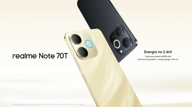Realme Note 70T Resmi: HP Murah Sejutaan Berstandar Militer, Baterai 6.000 mAh