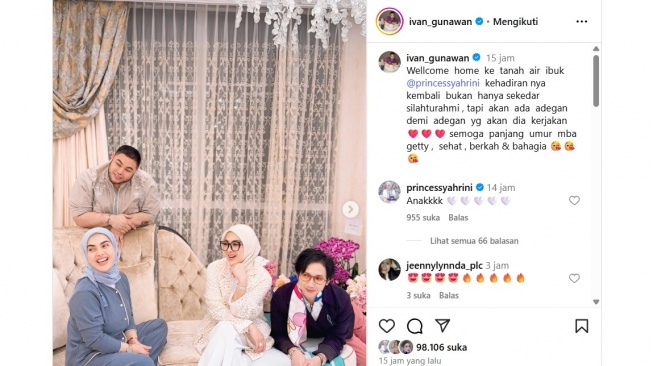 Syahrini Pulang ke Indonesia, Ivan Gunawan Bocorkan Adegan Demi Adegan. [Instagram]
