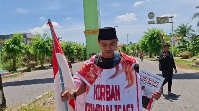Perjuangan Kacak Jalan Kaki Tanjung Balai-Jakarta Ingin Bertemu Presiden Demi Mencari Keadilan