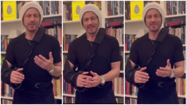 Beri pidato kemenangan tangan Shah Rukh Khan curi perhatian (Instagram)