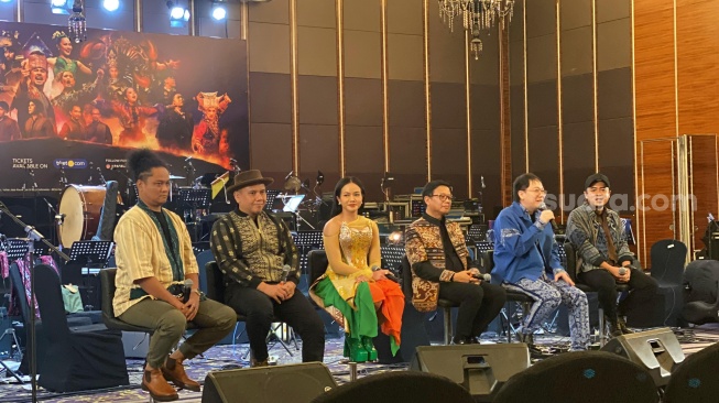 Konferensi pers Pagelaran Sabang Merauke 2025 di kawasan MH. Thamrin, Jakarta Pusat pada Senin, 4 Agustus 2025 [Suara.com/Tiara Rosana].