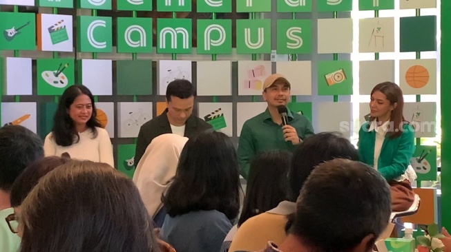Raditya Dika dalam sesi jumpa pers acara Grab Generasi Campus 2025 di kawasan Kebayoran Baru, Jakarta, Selasa, 5 Agustus 2025. [Suara.com/Adiyoga Priyambodo]