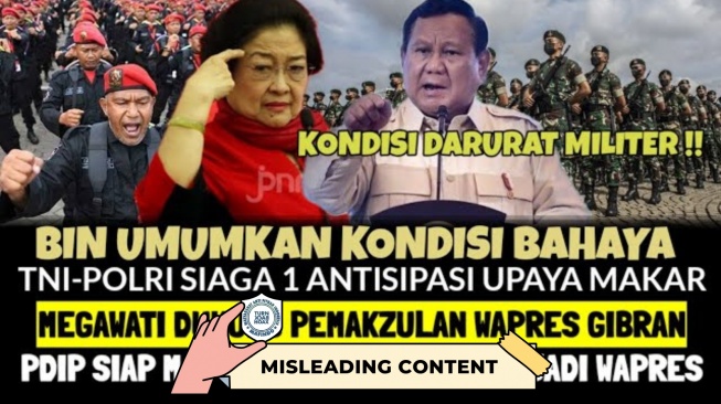 CEK FAKTA, BIN Umumkan Kudeta dan Darurat Militer Beredar di YouTube. [TurnBackHoax.id]