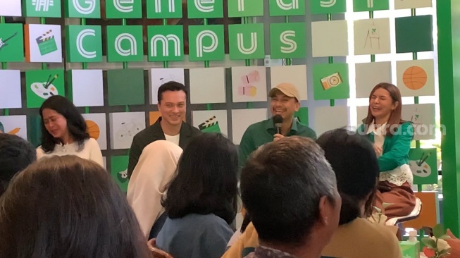 Raditya Dika dalam sesi jumpa pers acara Grab Generasi Campus 2025 di kawasan Kebayoran Baru, Jakarta, Selasa, 5 Agustus 2025. [Suara.com/Adiyoga Priyambodo]