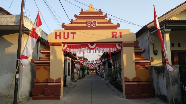 Ilustrasi gapura HUT ke-80 RI (Google Studio AI)