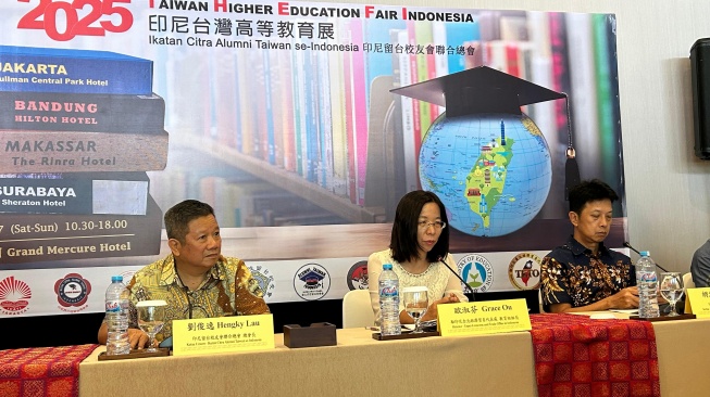 Director Taipei Economic and Trade Office in Indonesia, Grace Ou di Damai Indah Golf PIK, Jakarta, Jumat (1/8/2025) (Suara/Dini Afrianti)