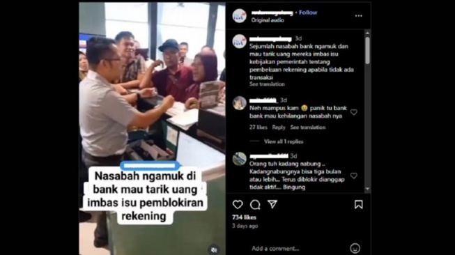 CEK FAKTA: Nasabah Bank Ramai-ramai Tarik Uang Akibat Pemblokiran Rekening, Benarkah?