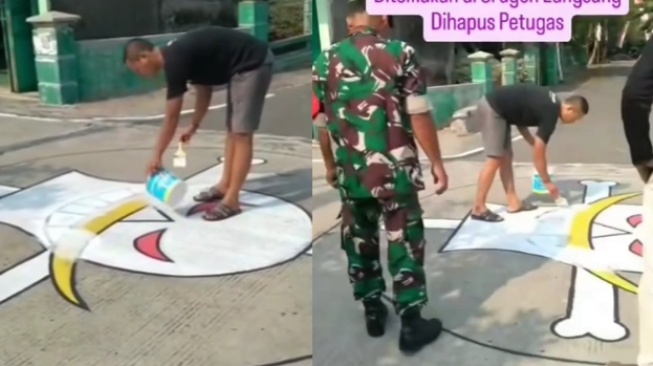 Viral Mural One Piece di Sragen Dihapus Aparat, Netizen: Negara Demokrasi Tapi Berekspresi Dibatasi