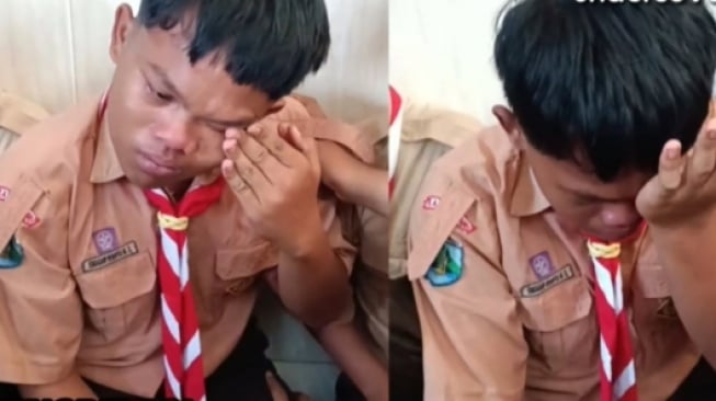 Bukan Cuma Teman! Momen Siswa SMK di Kediri Nangis Dihadiahi Sepatu Baru Hasil Iuran Sekelas