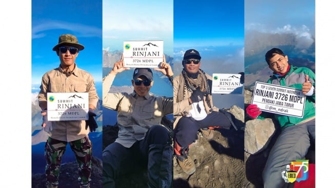 Empat Sekawan EMCO Paint mencapai Puncak Gunung Rinjani (Dok: EMCO Paint)