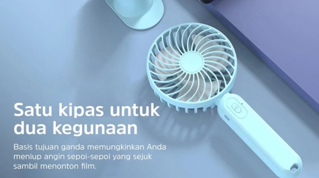 Kipas angin portable mini. (Shopee)