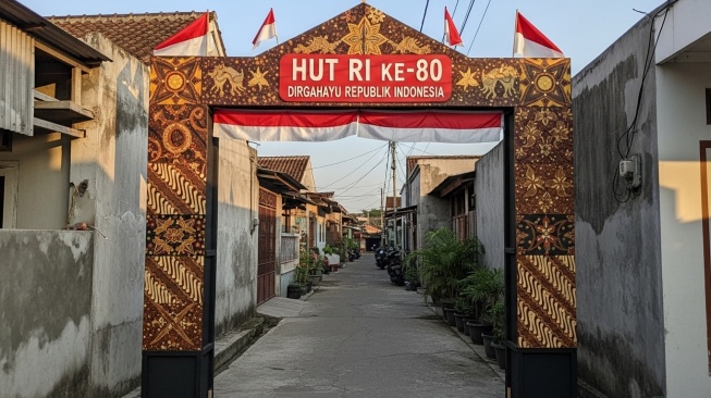 Ilustrasi gapura HUT ke-80 RI (Google Studio AI)