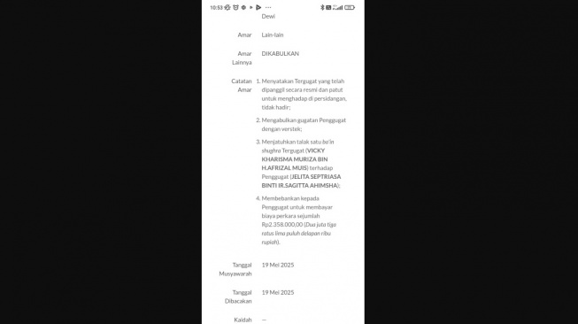 Acha Septriasa Ternyata Sudah Diputus Cerai Sejak Mei 2025. [ist]