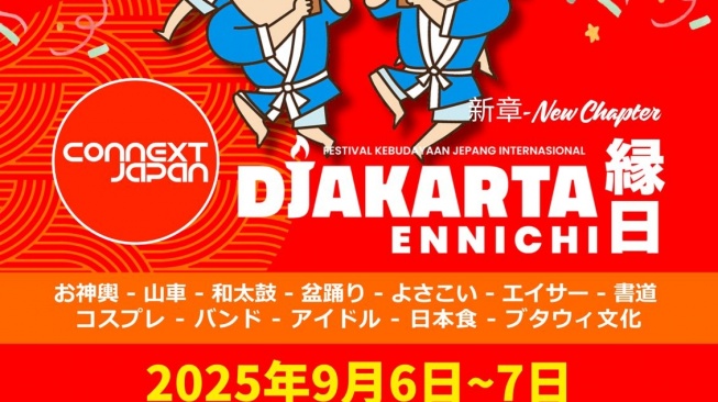 Pamflef acara Connext Japan Djakarta Ennichi yang akan digelar di Jakarta pada 6-7 September 2025. (ist)
