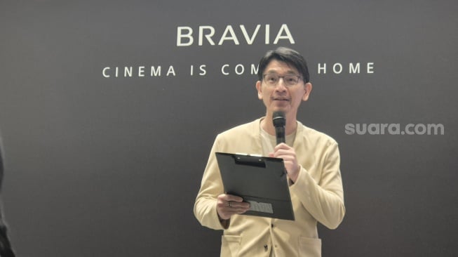 Sony Luncurkan 3 TV Bravia di Jakarta, Kamis (7/8/2025). [Suara.com/Dythia]
