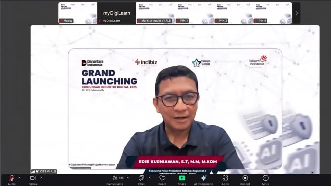 EVP Telkom Regional II Edie Kurniawan menyampaikan kegiatan ini juga dapat menjadi pemicu bagi sektor pendidikan untuk menyiapkan talentanya dalam menghadapi kondisi masa depan, khususnya teknologi (Dok: Telkom)