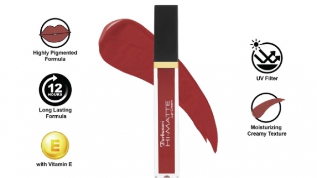 Lipstik Merah Purbasari HI-Matte Lip Cream Shade 05 Freesia (Shopee)