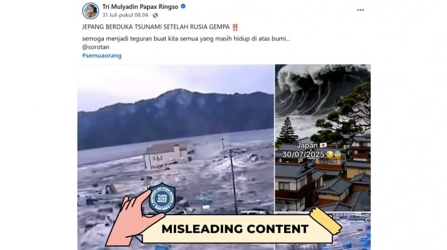 CEK FAKTA, Foto Viral Tsunami Jepang Usai Gempa Rusia. [TurnBackHoax.id]