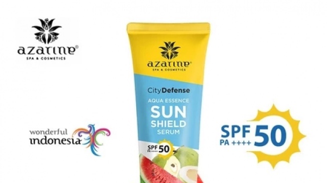 Azarine City Defense Aqua Essence Sun Shield Serum SPF50 PA++++ (Dok. Shopee)