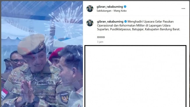 Gibran beri ucapan selamat ultah ke AHY melalui media sosial. (Instagram)