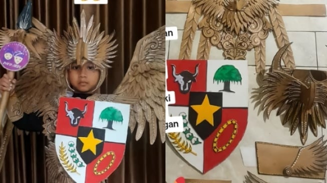 Ibu Ini Viral Ciptakan Kostum Garuda Level Dewa untuk Anaknya, Hasilnya Bikin Minder