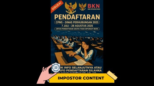 CEK FAKTA, Tautan CPNS Dinas Perhubungan 2025, Asli atau Tipu-tipu. [TurnBackHoax.id]