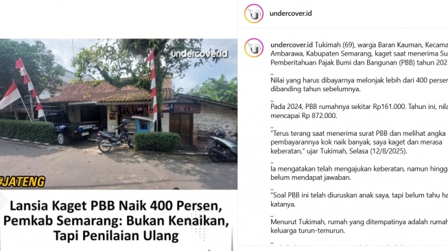 Viral PBB Lansia Naik 400 Persen di Ambarawa, Kaget Setengah Mati Lihat Tagihan Tembus Rp872 Ribu